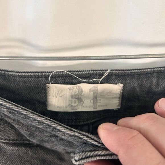 We the Free Jeans Womens 31 Grey Denim Button Fly High Rise Pockets Cotton Blend - Picture 8 of 13